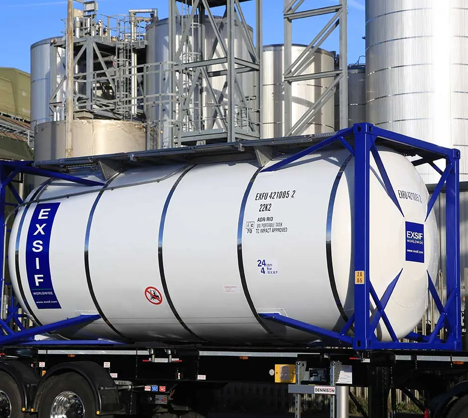 20′ (6 m) ISO standard compliant tank